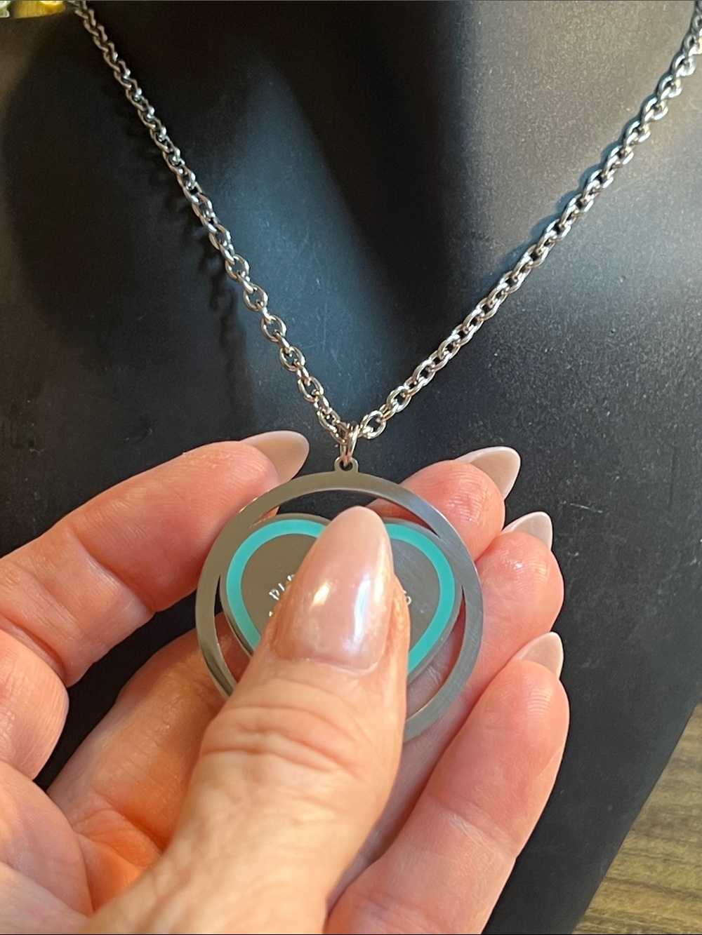 Stainless Steel Silver Heart Necklace-Fashion Inspired/Upcycled
